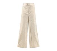 PINKO - Ivy Linen Pantaloni With Embroidery - - Trousers - Donna - Beige - M