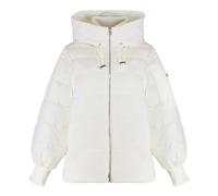 PINKO, ,Jackets ,Donna ,Bianco ,L Crusca Giubbotto Corto con Cappuccio Imbottito