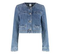 PINKO, ,Jackets ,Donna ,Blu ,S Giacca di jeans con cuciture a contrasto