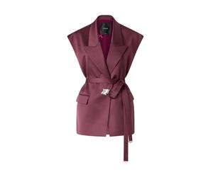 PINKO, ,Jackets ,Donna ,Marrone ,S Giacca smanicata in satin