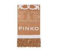 PINKO - Jacquard Logo Scarf - -Accessories -Donna -Beige -ONE SIZE