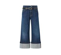 Pinko jeans crop Cyntia wide leg con cintura lavaggio blu
