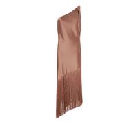 PINKO - Kiwi Satin Fringe Dress - - Dresses - Donna - Marrone - L