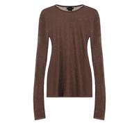 PINKO, ,Knitwear ,Donna ,Marrone ,S Pico Top a maniche lunghe con paillettes