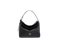 Pinko, LEAF HOBO BIG VITELLO BOTTALAT Donna, Z99Q NERO-ANTIQUE GOLD, One size