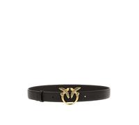 PINKO - Leather Belt with Buckle - - Accessories - Donna - Nero - M