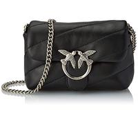 Pinko Love Baby Puff Maxi Quilt 1 CL, Borsa Donna, Z99O_Nero-Old Silver, U