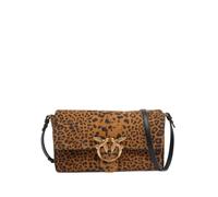 PINKO Borse Donna Marrone Borsa media Borsa a tracolla Slouchy in Suede Leoparda