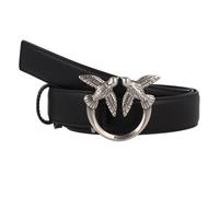 Pinko Love Berry H3 Belt Vitello Seta, Cintura Donna, Z99o_nero-old Silver, S