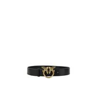 PINKO - Love Berry Leather Belt - - Accessories - Donna - Nero - S