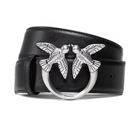 Pinko Love Berry Simply Belt H4 Vit., Cintura Donna, Z99o_nero-old Silver, S