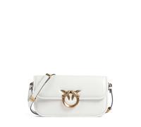 Pinko Love Box Horizontal Borsa a spalla bianco, pelle di vitello finemente grana, donna