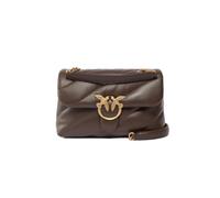 Pinko Love Classic Maxi Puff Trapuntata, Borsa a Tracolla in Pelle, Colore Marrone, 27x18x11 cm, Stile Elegante