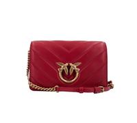 Pinko Love Click Classic Sheep Nappa Big Chevron, Borsa Donna, R30Q_Rosso-Antique Gold, Taglia Unica