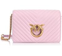 Pinko Love Click Classic Sheep Nappa Chevron, Borsa Donna, WWGQ_Lilla-Antique Gold, Taglia Unica