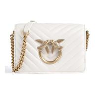 Pinko Love Click Mini Sheep Nappa Chevron, CH Donna, Z14Q_Bianco Seta-Antique Gold, One Size
