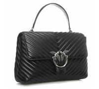 Pinko Love Lady Puff Big CL Sheep Nappa Chevron, NA Donna, Z99O_Nero-Old Silver, One Size