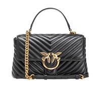 Pinko Love Lady Puff Classic Borsa a mano nero, pelle di pecora, donna