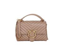 Pinko Love Lady Puff Mini Borsa a mano marrone chiaro, pelle, donna