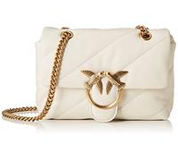 Pinko, LOVE MINI PUFF MAXY QUILT 7 CL Donna, Z14Q_BIANCO+BANCO-ANTIQUE GOLD, U