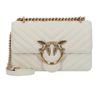 Pinko Love One Mini Borsa a spalla beige, pelle a grana fine, donna