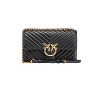 PINKO Black Calf Leather Bos Taurus Shoulder Bag