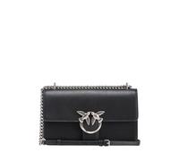 Pinko Love One Classic DC Vitello SE, Borsa Donna, Z99O-Nero-Old Silver, U