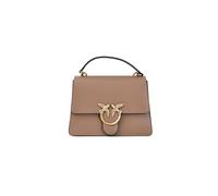 Pinko Love One Classic Light Borsa in Pelle, 25 x 19 x 8,5 cm, Biscotto, con Tracolla Regolabile