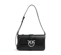 Pinko Love One Classic Slouchy Borsa a spalla nero, pelle di vacchetta finemente grana, donna