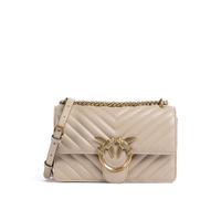 Pinko Love One Mini Borsa a spalla beige, pelle a grana fine, donna