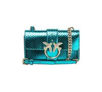 PINKO Love One Mini Cl Ayers Laminat Petrol-shiny Gold Taglia: OS | Pochette Outlet | Donna | Giallo