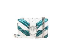 PINKO Love One Mini Cl Nappa Con Ins Aquamarine Green/white-shiny Taglia: OS | Pochette Outlet | Donna | Ciano