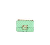 Pinko Love One Mini Dc Sheep Nappa Chevron, Borsa Donna, T36q_verde Menta-antique Gold, Taglia unica