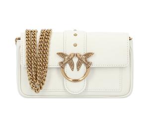 PINKO Love One One Borsa a tracolla Vera Pelle 19.5 cm beige