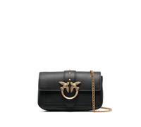 Pinko Love One Pocket C Vitello Seta, Borsa Donna, Z99q_nero-antique Gold, Taglia unica