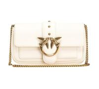 Pinko Love One Pocket C Vitello Seta, Borsa Donna, Z14q_bianco Seta-antique Gold, 20