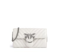 Pinko Love One Portafoglio bianco, pelle di vacchetta finemente grana, donna