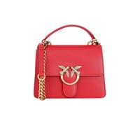 Pinko Love One Top Handle Mini Light Vitello Seta, Borsa Donna, R30Q_Rosso-Antique Gold, Taglia Unica
