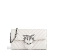 Pinko, LOVE ONE WALLET C SHEEP NAPPA Donna, Z14O_BIANCO SETA-OLD SILVER, size
