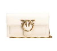 Pinko Love One Wallet C Vitello Seta, Borsa Donna, Z14q_bianco Seta-antique Gold, Taglia Unica
