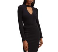 Pinko maglia a costine misto lana Rabbocco nero L