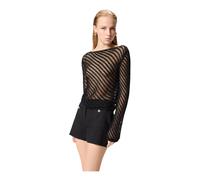 PINKO - Maglia effetto uncinetto con paillettes - - Knitwear - Donna - Nero - M