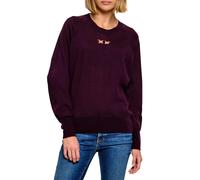 Pinko maglia Lanzarote in misto lana con logo Love Birds prugna