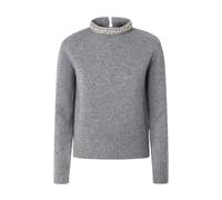 PINKO - Maglia slim con collo gioiello - - Knitwear - Donna - Grigio - M