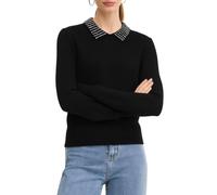 Pinko maglia Ventotene con colletto gioiello nero L