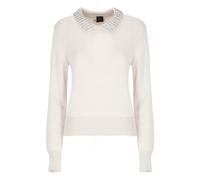 PINKO - Maglione con colletto e strass - - Knitwear - Donna - Beige - M