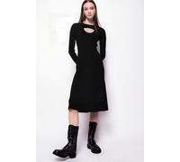 PINKO Manresa Abito Costina Crepe Black Taglia: L | Abiti Midi Outlet | Donna | Nero
