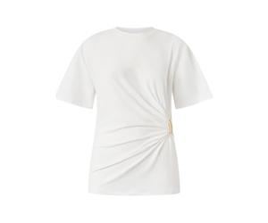 PINKO - Mary Maglia Jersey Cotone Stre - - Tops - Donna - Bianco - XS
