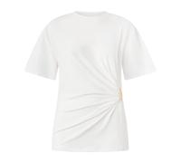 PINKO, ,Tops ,Donna ,Bianco ,M Mary Maglia Jersey Cotone Stre