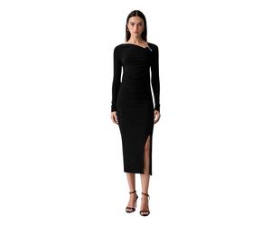 PINKO - Maxi Knit Dress - - Dresses - Donna - Nero - M